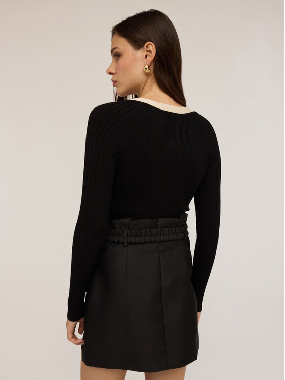 Motivi Motivi Cardigan M362W003445N0Z3 Nero Slim Fit