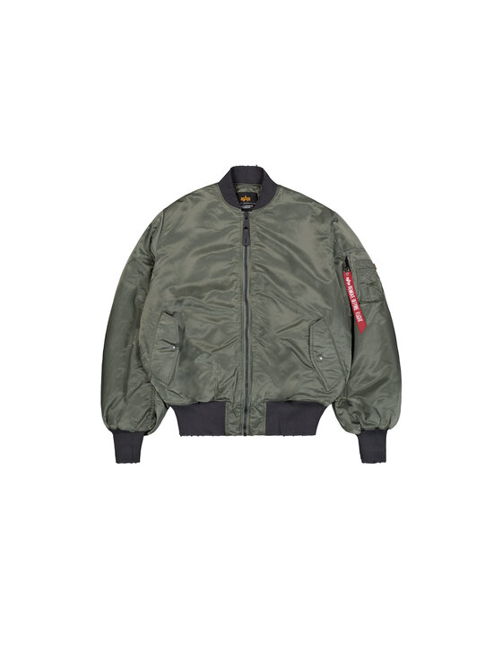 Alpha Industries Alpha Industries Kurtka bomber MA-1 Distressed Bomber Jacket Zielony Core Fit