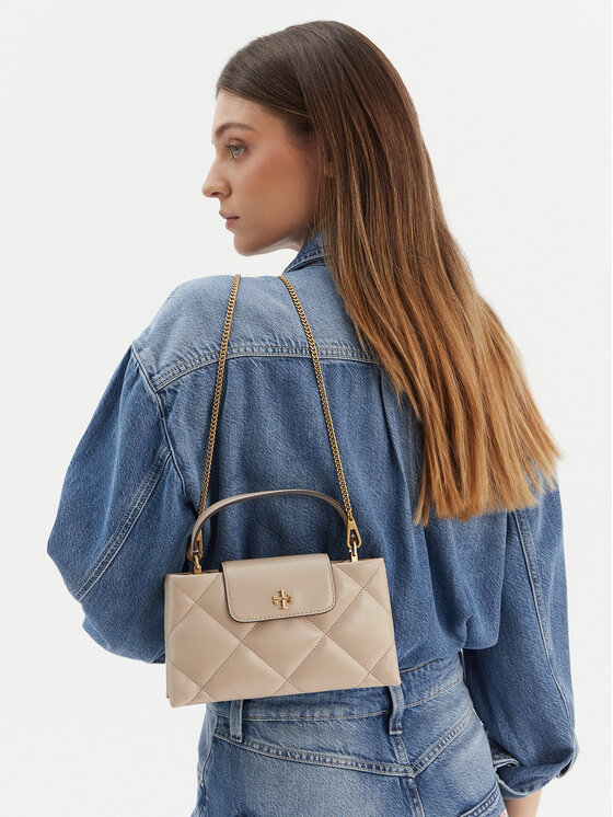 Tory Burch Tory Burch Handtasche Kira Diamond Quilt East-West Top Handle 174999 Beige