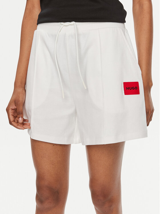 Hugo Športové kraťasy Dina 50514867 Biela Regular Fit