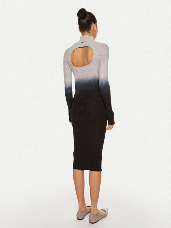 Liu Jo Liu Jo Trikotažinė suknelė WF4356 MA47P Pilka Slim Fit
