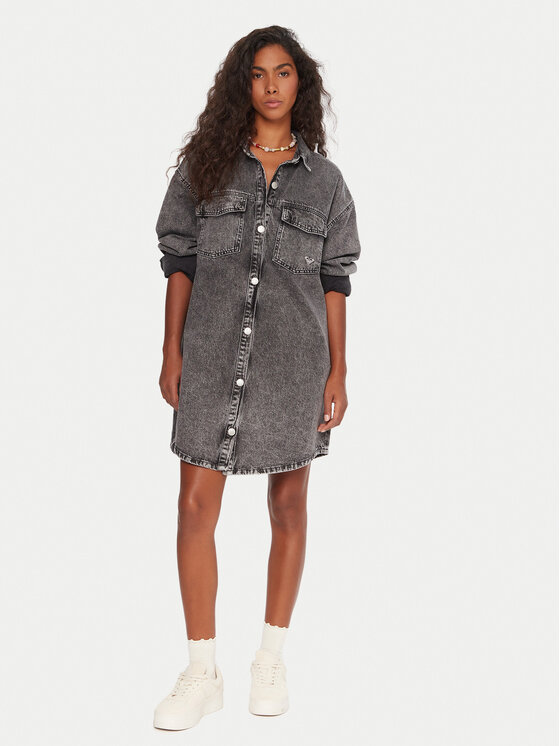 Roxy Roxy Vestito di jeans Tidal Moon ERJDD03009 Grigio Relaxed Fit