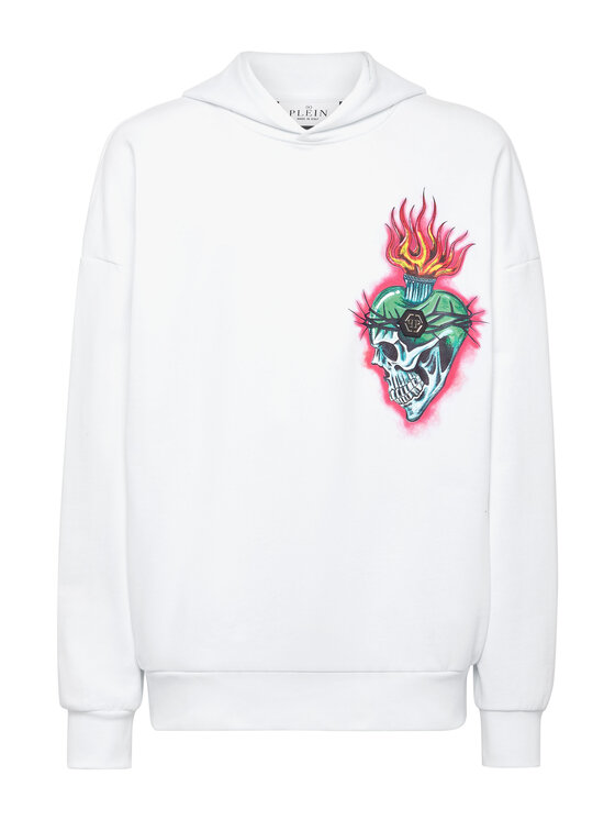 PHILIPP PLEIN PHILIPP PLEIN Bluza 1659 Biały Regular Fit
