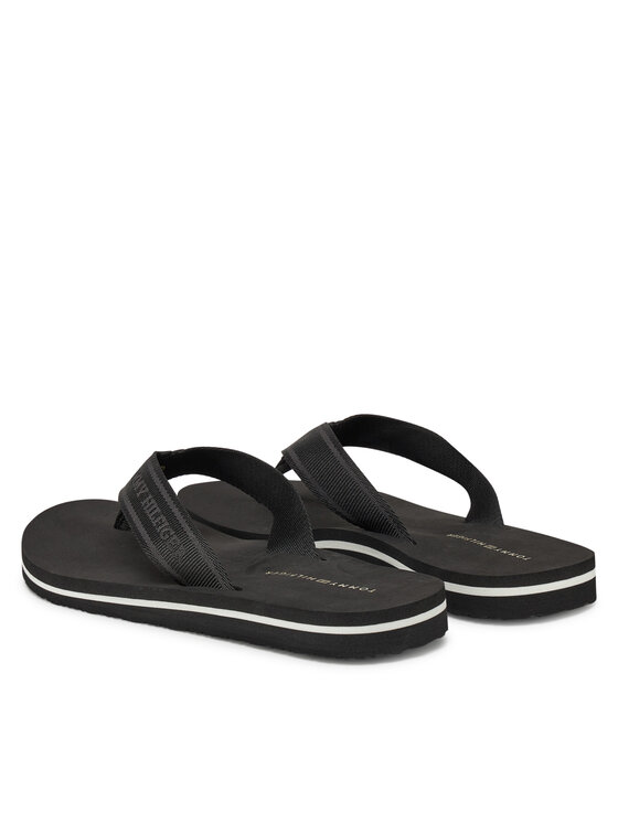 Tommy Hilfiger Tommy Hilfiger Σαγιονάρες Hilfiger Webbing Beach Sandal FW0FW08515 Μαύρο