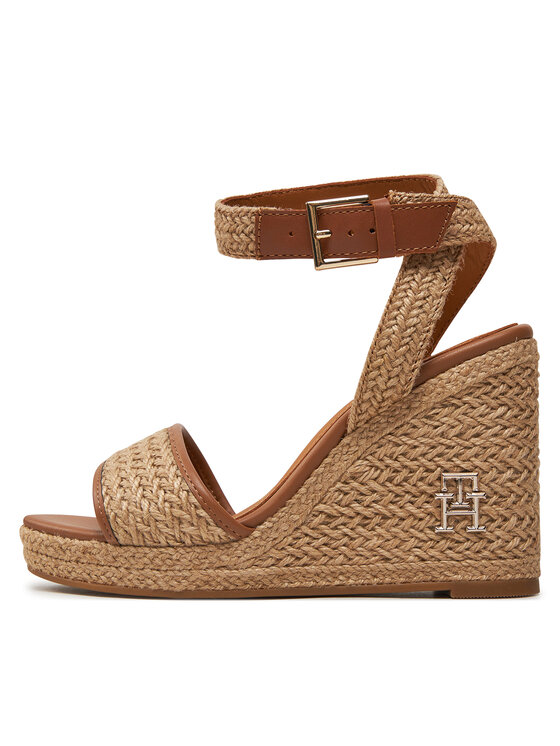 Tommy Hilfiger Tommy Hilfiger Espadrilės Th Rope High Wedge Sandal FW0FW07926 Smėlio