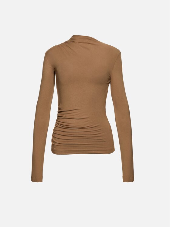 La Mania La Mania Bluzka SANNE Beżowy Basic Fit