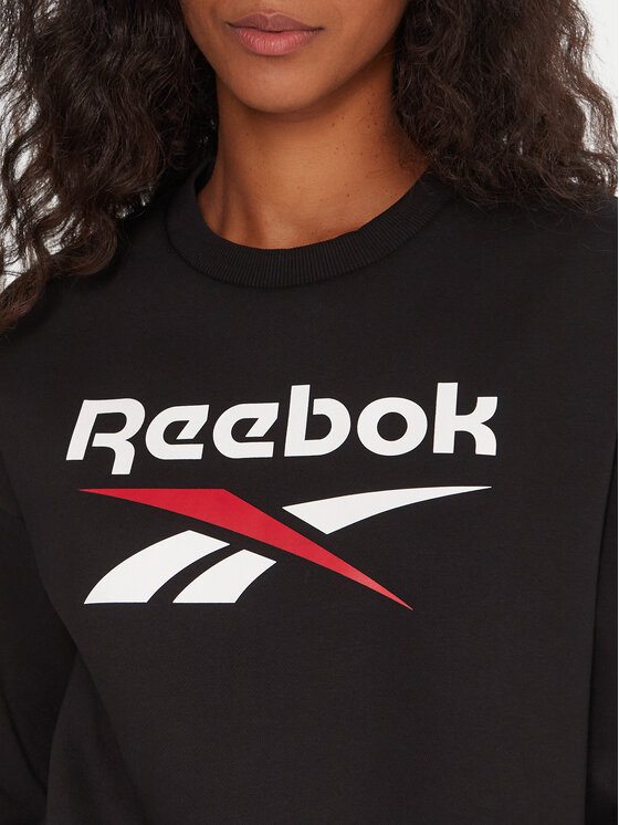 Reebok Reebok Džemperis ar kapuci RK25169CCW Melns Regular Fit