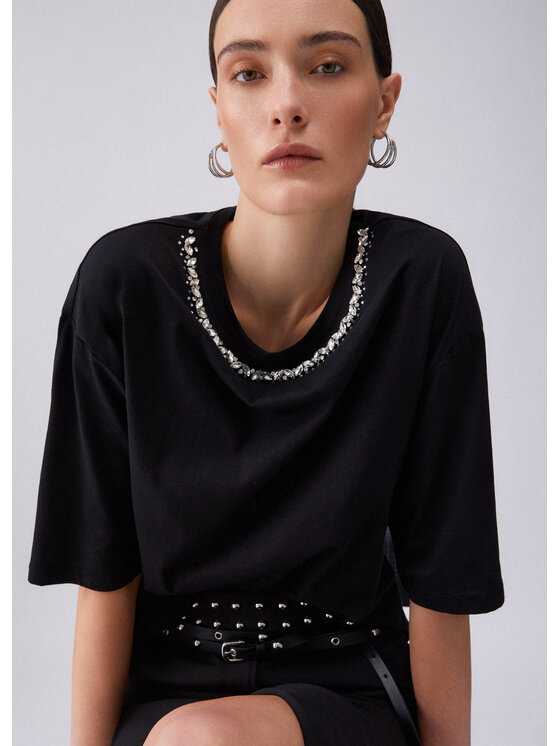 Liu Jo Liu Jo T-shirt WA6128JS904P9320 Nero Regular Fit