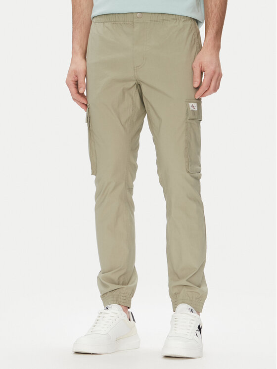Calvin Klein Jeans Calvin Klein Jeans Joggers kalhoty J30J327614 Zelená Slim Fit