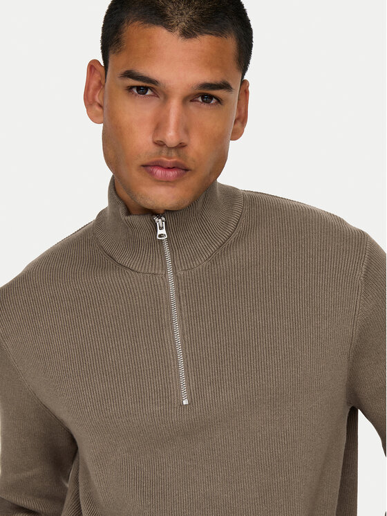 Only & Sons Only & Sons Sweter 22023210 Beżowy Regular Fit