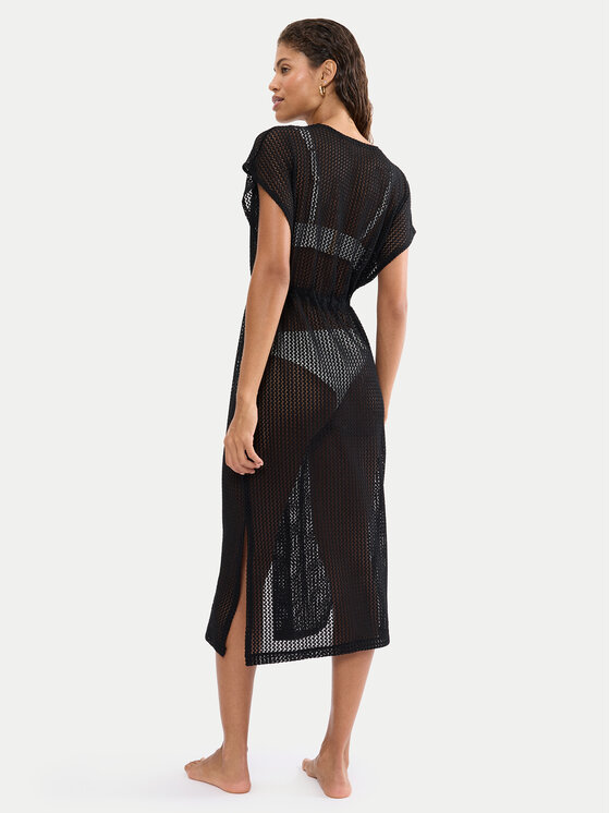 Triumph Triumph Kimono Beach MyWear Crochet 10226433 Nero Relaxed Fit