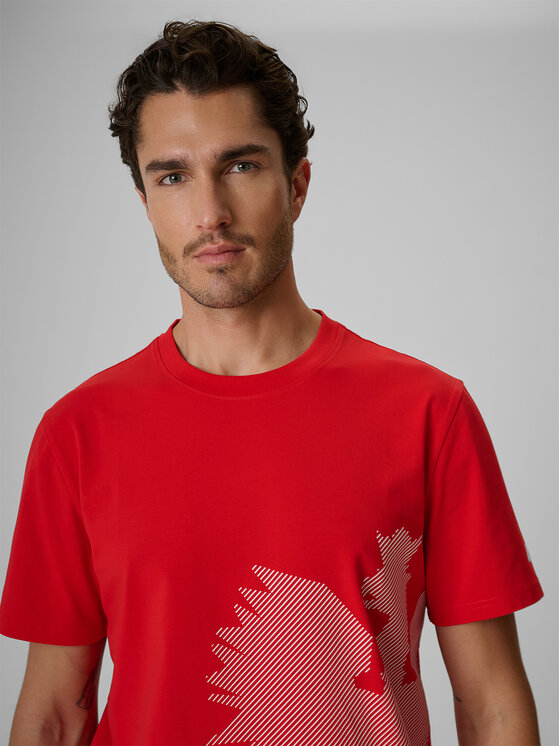 4F 4F T-Shirt STREFA KIBICA Czerwony Regular Fit