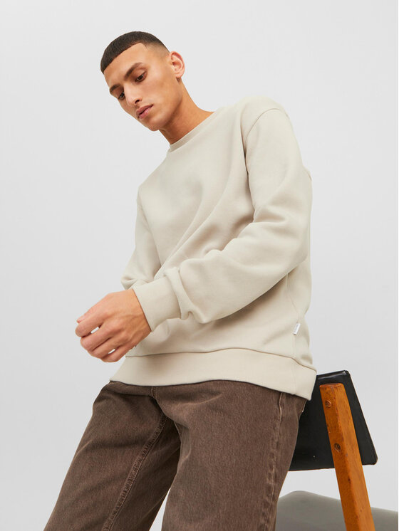 Jack&Jones Jack&Jones Majica dugih rukava Bradley 12249341 Bež Relaxed Fit