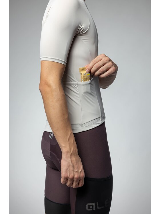 Alé Cycling Alé Cycling Koszulka rowerowa Solid Color Block Off Road Beżowy Regular Fit