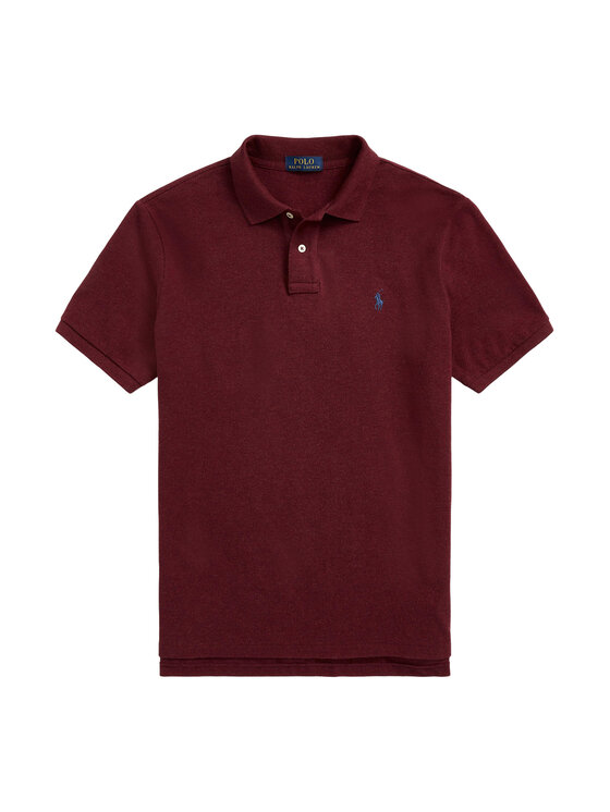 Polo Ralph Lauren Polo Ralph Lauren Тениска с яка и копчета 710680784293 Бордо Custom Slim Fit