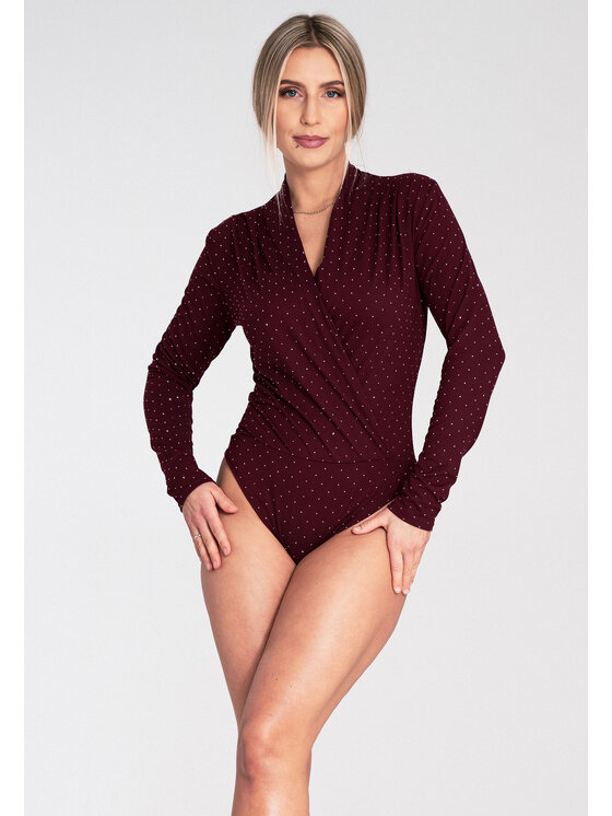 FIGL FIGL κορμάκι M1080 Μπορντό Classic Fit