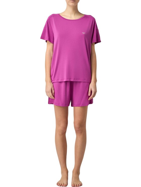Emporio Armani Emporio Armani Pigiama pj set - Emporio Armani - viscosa logo studs Rosa Regular Fit