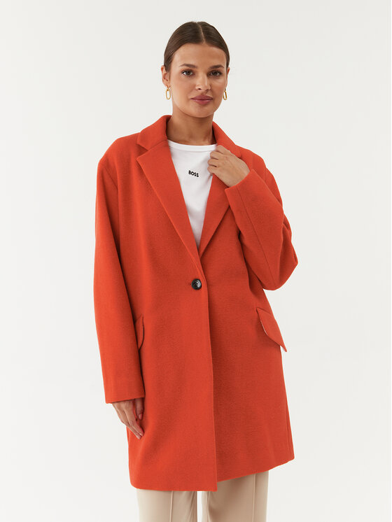 Boss Manteau en laine C Calesso1 50500529 Orange Regular Fit