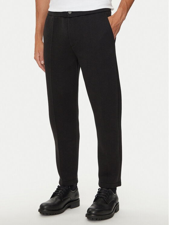 Calvin Klein Calvin Klein Medžiaginės kelnės K10K113661 Juoda Regular Fit