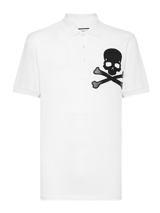 PHILIPP PLEIN PHILIPP PLEIN Polo 1709 Biały Slim Fit