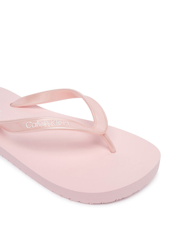 Calvin Klein Calvin Klein Šlepetės per pirštą Flip Flop Tpu Metallic HW0HW02956 Šviesiai rožinė