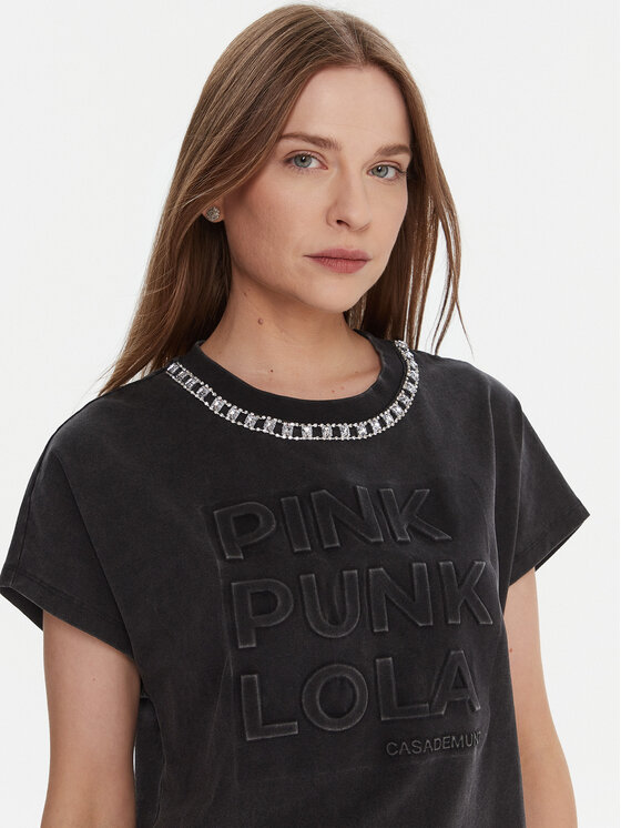 LOLA CASADEMUNT LOLA CASADEMUNT Футболка LF2515030 Сірий Loose Fit