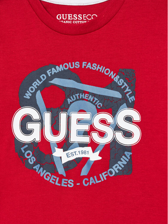 Guess Guess Bluse N4BI03 I3Z14 Rot Regular Fit