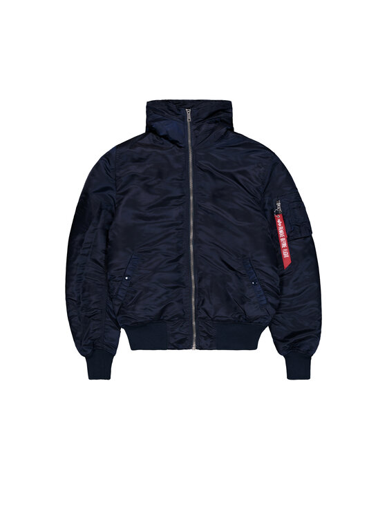 Alpha Industries Alpha Industries Kurtka bomber MA-1 Hooded Bomber Jacket Błękitny Slim Fit