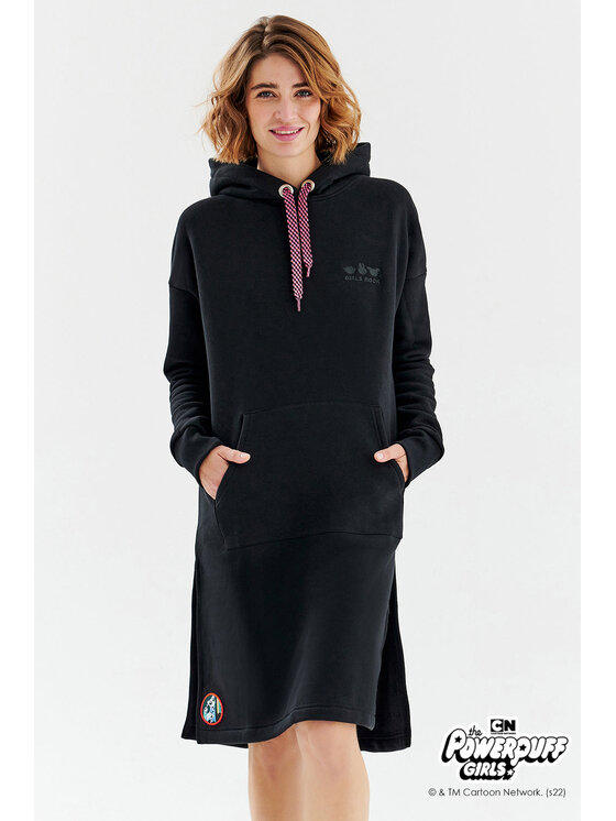 NAOKO NAOKO Bluza Powerpuff Girls Rock Czarny Oversize