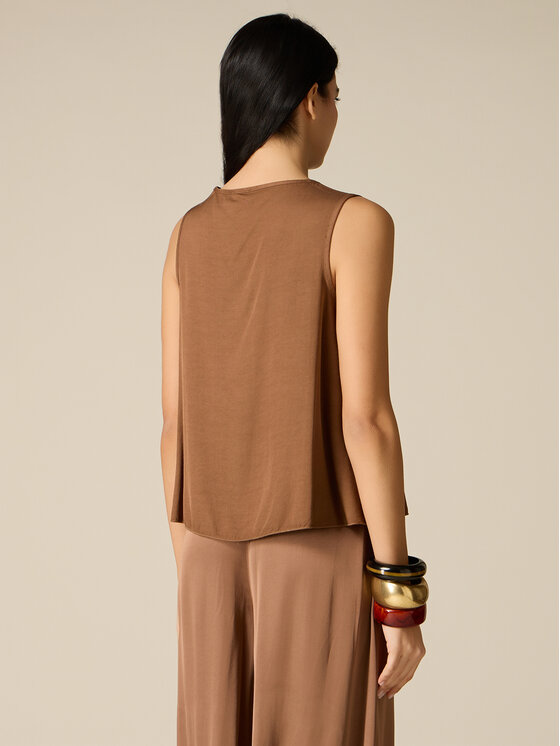 Oltre Oltre Blusa 2517J000763N012 Marrone Regular Fit