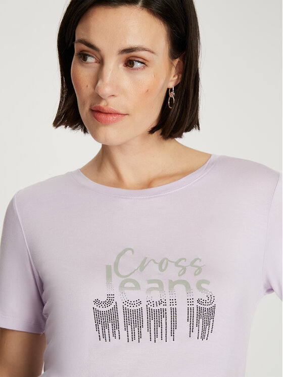 Cross Jeans Cross Jeans T-Shirt 56177-654 Fioletowy