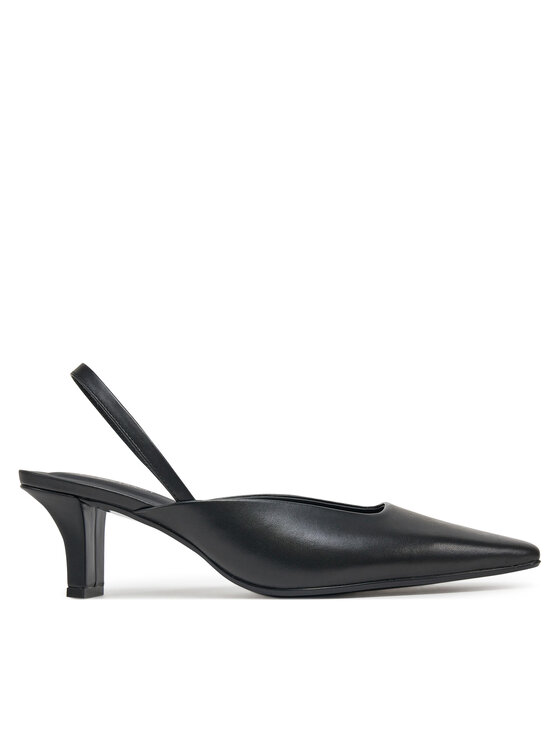 Calvin Klein Czółenka Heel Mule Pump 50 - Lth HW0HW02551 Czarny
