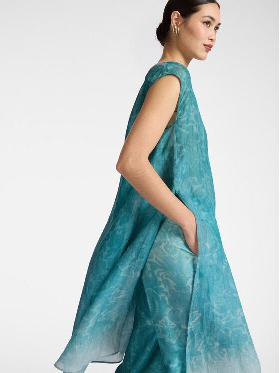 Elena Mirò Elena Mirò Tunika 2048Z000028N001 Turkusowy Regular Fit
