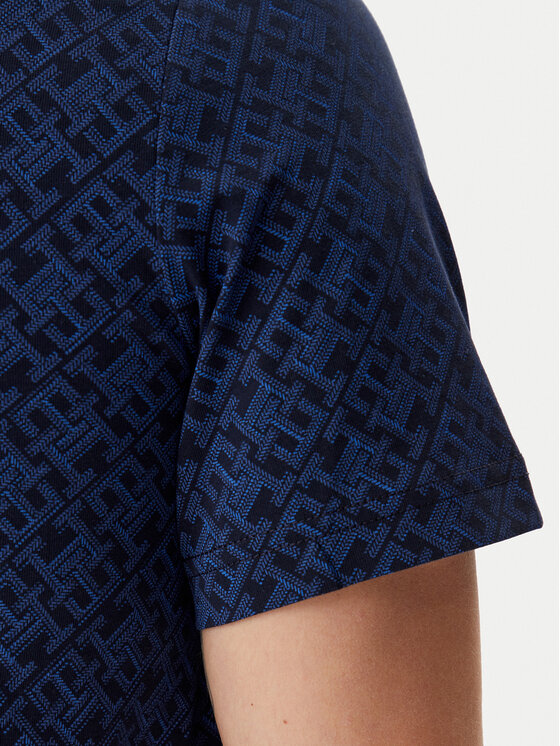 Tommy Hilfiger Tommy Hilfiger T-Shirt Monogram MW0MW39251 Tmavomodrá Regular Fit