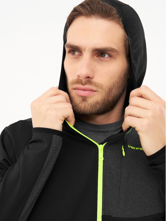 Viking Viking Bluza Tacoma Hoodie Man Czarny Regular Fit