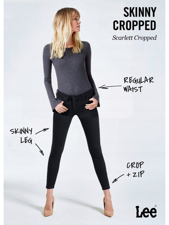 Lee Lee Jeansy SCARLETT Szary Skinny Fit
