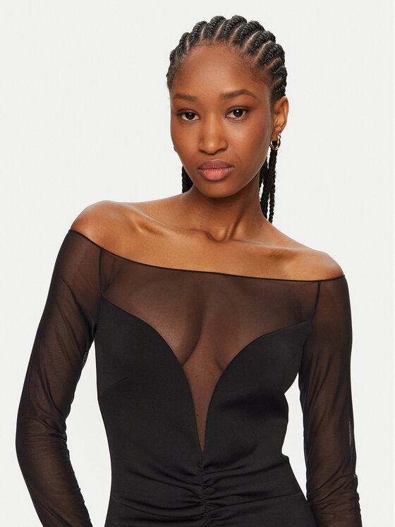 PINKO PINKO Φόρεμα κοκτέιλ Angres 103889 A208 Μαύρο Regular Fit