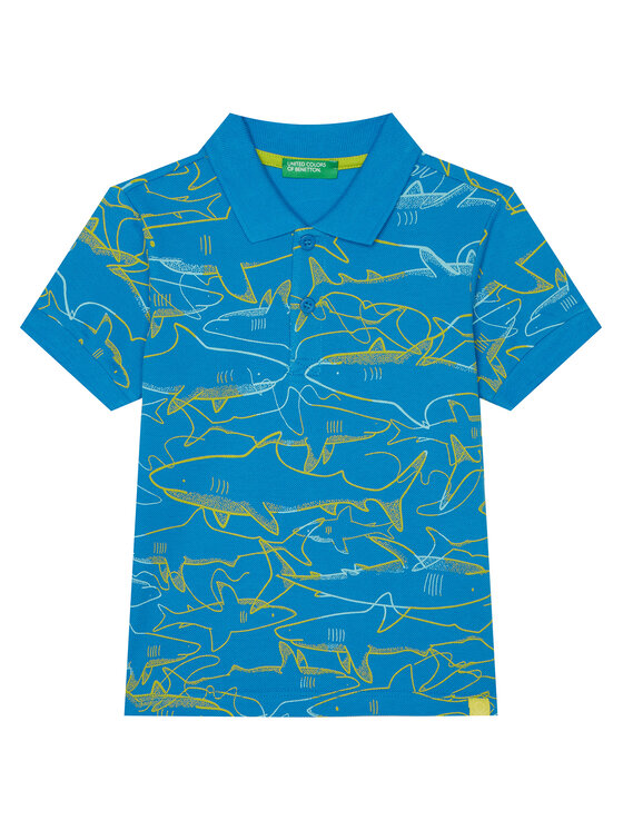 Chłopięce Polo United Colors Of Benetton, Rozmiar 116, Niebieskie, 36Y4G300Y