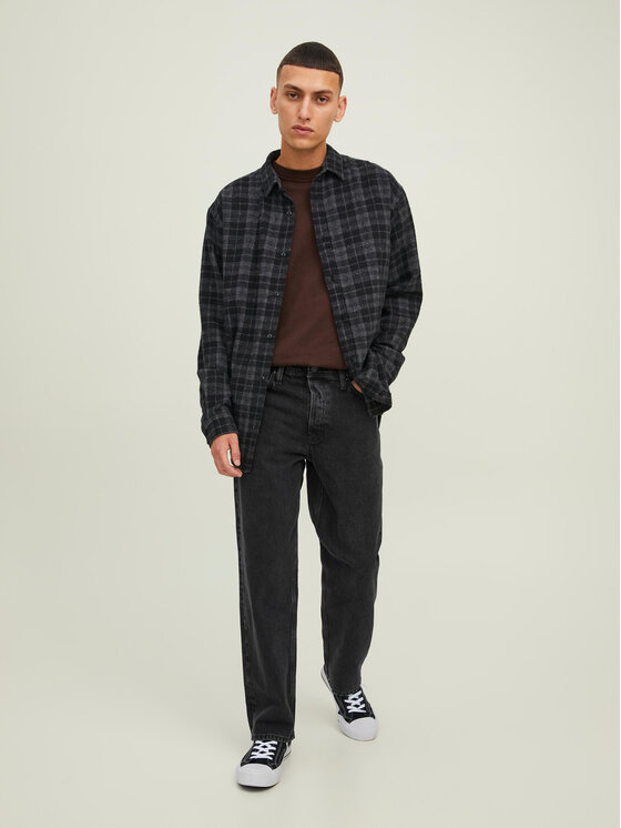Jack & Jones Jack & Jones Farmer Eddie 12216879 Fekete Loose Fit