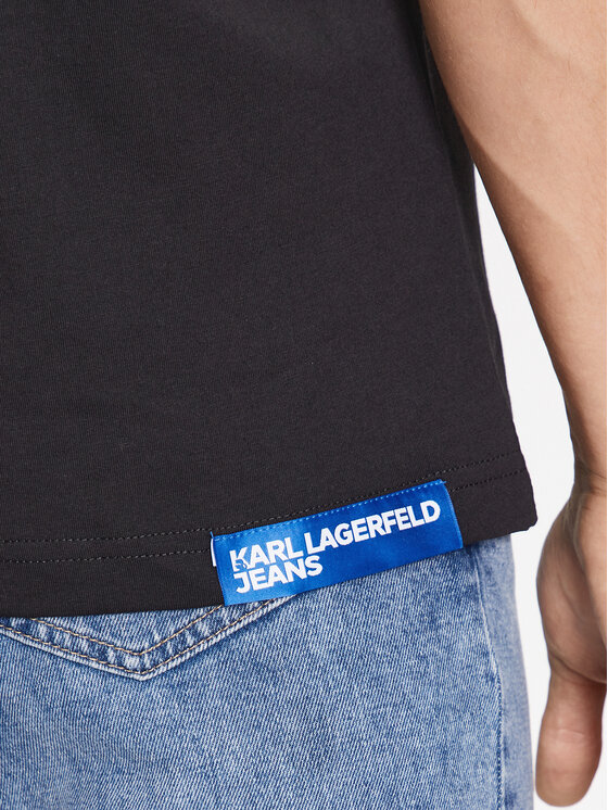 Karl Lagerfeld Jeans T-Shirt 235D1709 Schwarz Regular Fit CN8745