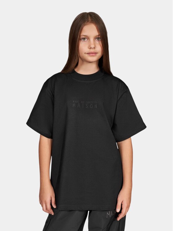 MADE BY SOCIETY MADE BY SOCIETY T-Shirt Encre - T37945 Czarny Basic Fit