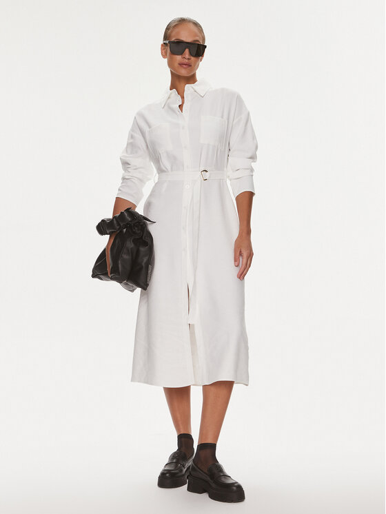 Silvian Heach Silvian Heach Сукня-сорочка GPP23325VE Білий Regular Fit