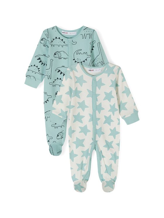 MINOTI MINOTI Komplet 2 par pajacy 24babypack35 Zielony