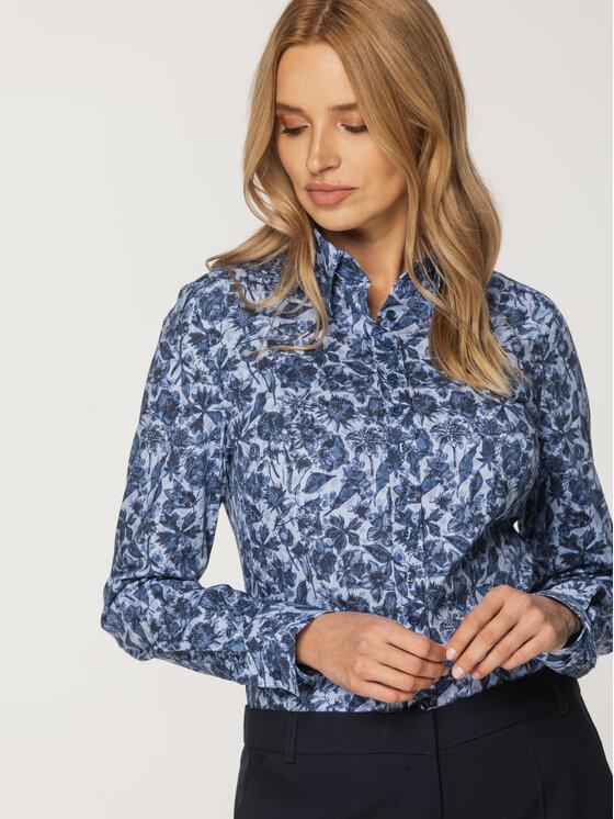 Willsoor Willsoor Koszula 61367 Niebieski Regular Fit
