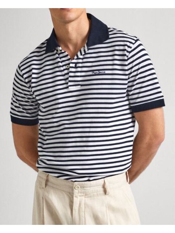 Pepe Jeans Pepe Jeans Polokošile PM542153 800 Bílá Regular Fit
