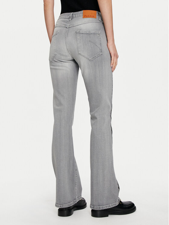 Please Please Jeansy P3ALBVDW7A Szary Regular Fit