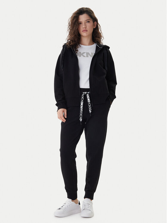 DKNY Sport DKNY Sport Spodnji del trenirke DP5P3496 Črna Regular Fit