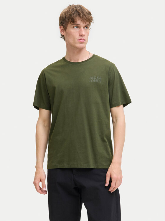 Jack & Jones Jack & Jones T-Shirt Corp Logo 12151955 Zielony Standard Fit