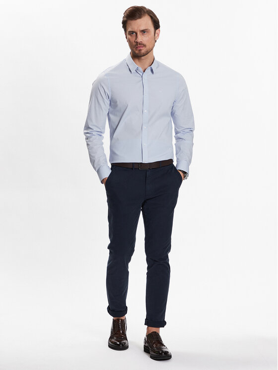 Calvin Klein Calvin Klein Srajca K10K110856 Modra Slim Fit