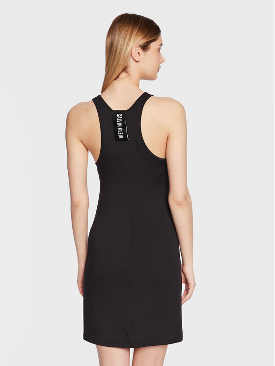 Calvin Klein Swimwear Calvin Klein Swimwear Плажна рокля KW0KW02145 Черен Slim Fit